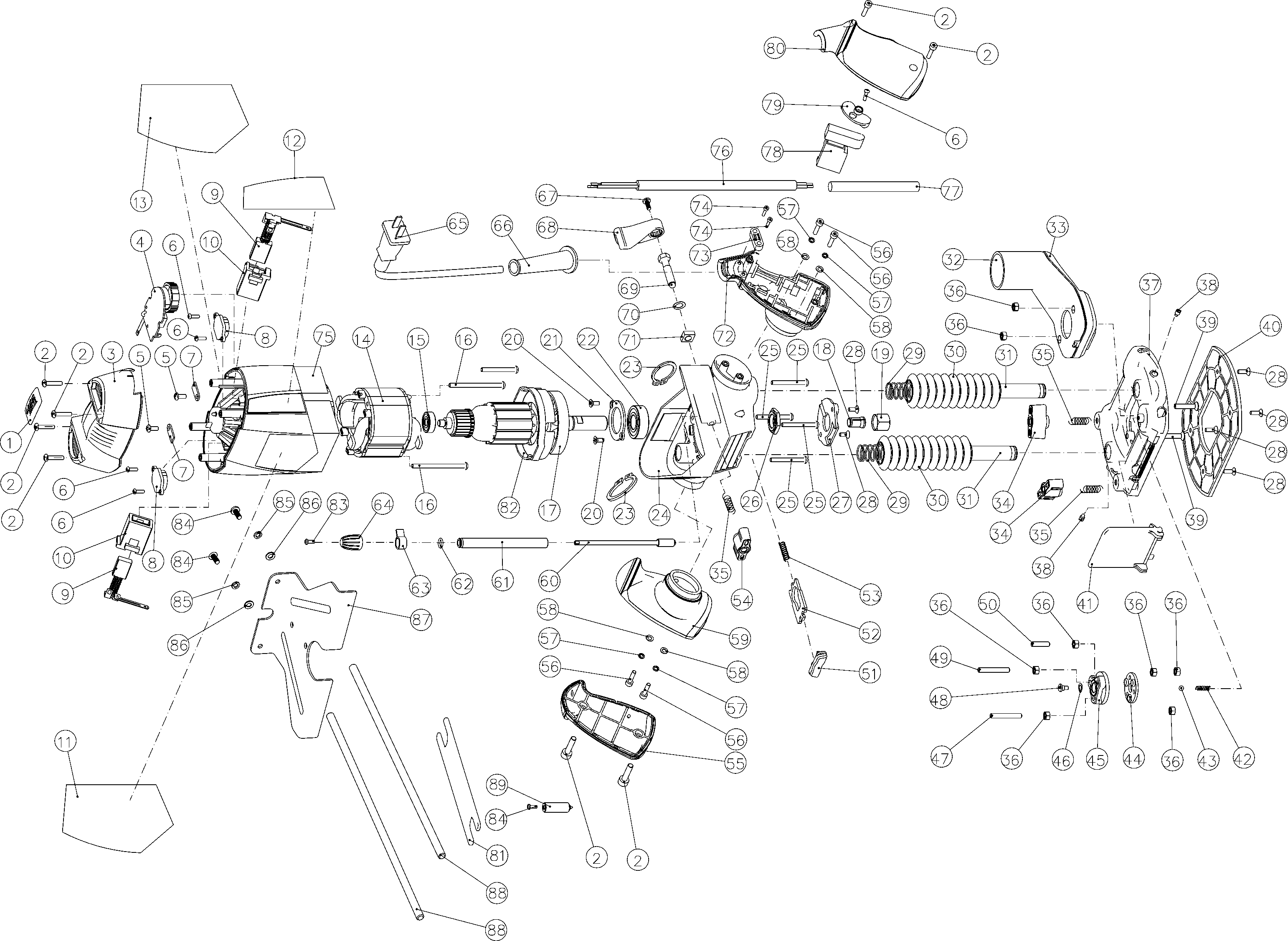 Page A Diagram and Parts List for STRR1200-B2C 1 Black and Decker Router